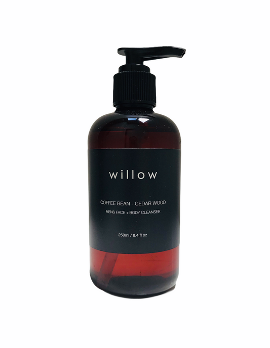 Organic Mens Face & Body Cleanser with Coffee Bean, Kelp and Aloe