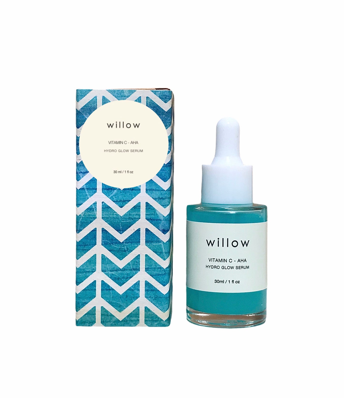 Hydro Glow Serum with Vitamin C, Marine Collagen Peptide and mild AHAs. Brightening, Hydrating